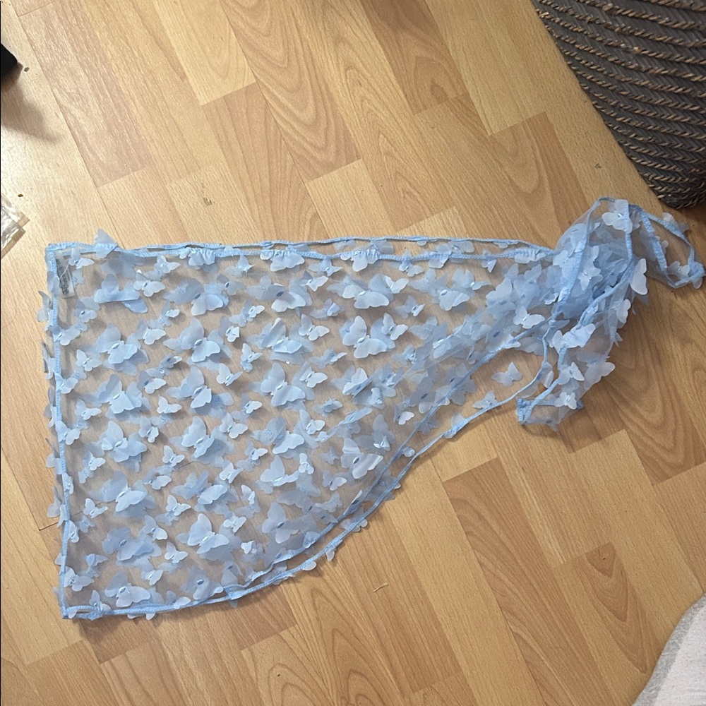 Blue butterfly coverup